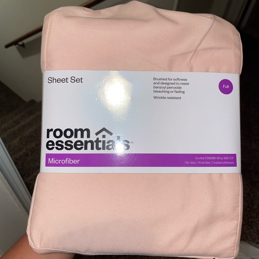 Room Essentials Blush Microfiber Sheet Set